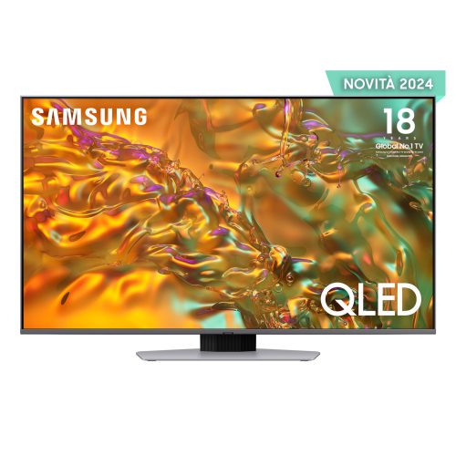 SAMSUNG Q80D TV QLED 4K 50” QE50Q80DATXZT Smart TV Wi-Fi Eclipse Silver 2024